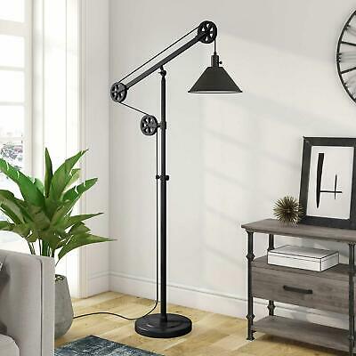 Photo 1 of Devonshire Floor Lamp In Blackened Bronze With Pulley System
