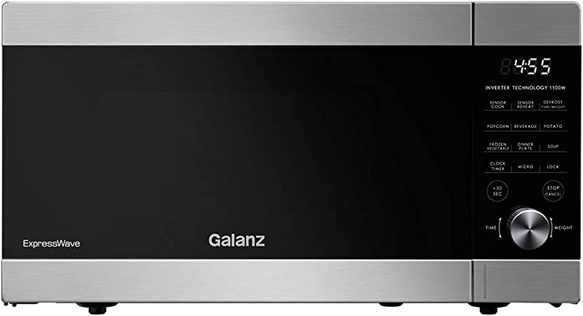 Photo 1 of Galanz Microwave Oven ExpressWave with Patented Inverter Technology, Sensor Cook & Sensor Reheat, 10 Variable Power Levels, Express Cooking Knob, 1100W 1.3 Cu Ft Stainless Steel GEWWD13S1SV11
