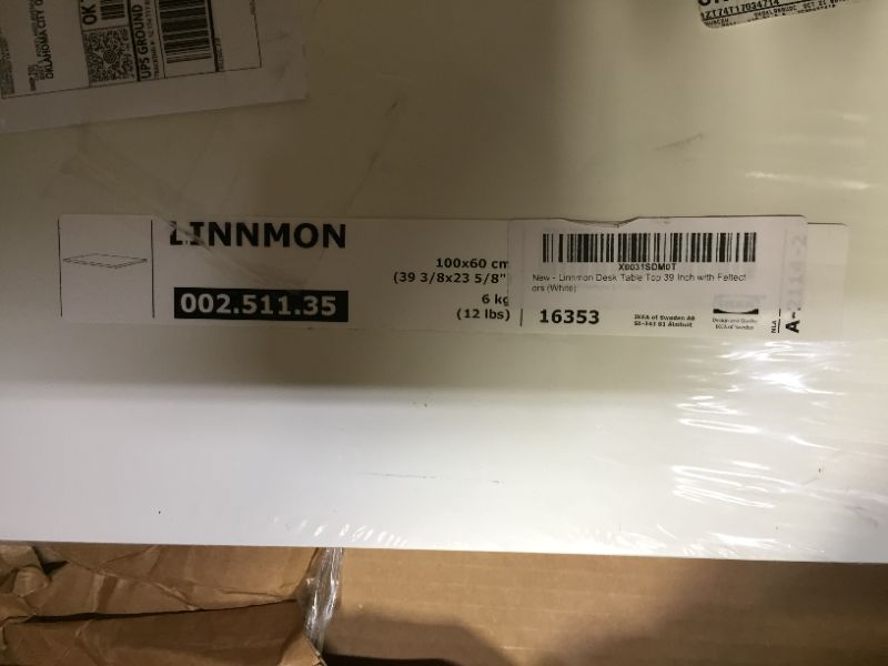 Photo 4 of Linnmon Desk Table Top 39 Inch with Feltectors (White)
CORNER IS DAMAGED 