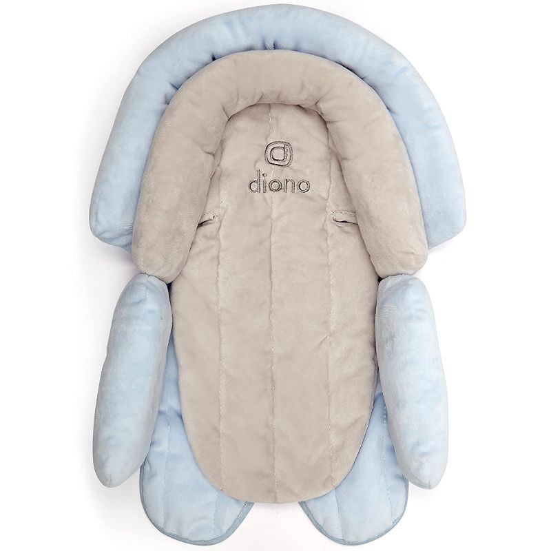 Photo 1 of Diono Cuddle Soft 2-in-1 Baby Head Neck Body Support Pillow for Newborn Baby Super Soft Car Seat Insert Cushion, Perfect for Infant Car Seats, Convertible Car Seats, Strollers, Cream/Blue