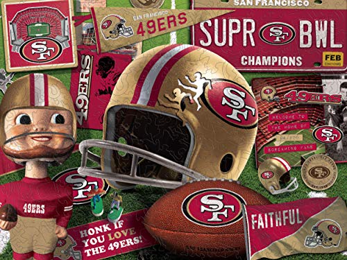 Photo 1 of YouTheFan NFL Wooden Retro Series Puzzle, 17.75 x 13.25 Inches, 333 Pieces
