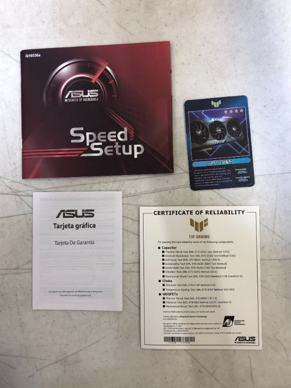 Photo 2 of SEALED - ASUS TUF Gaming NVIDIA GeForce RTX 3060 V2 OC Edition Graphics Card (PCIe 4.0, 12GB GDDR6, HDMI 2.1, DisplayPort 1.4a, Dual Ball Fan Bearings, Military-Grade Certification, GPU Tweak II)