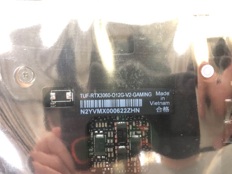 Photo 3 of SEALED - ASUS TUF Gaming NVIDIA GeForce RTX 3060 V2 OC Edition Graphics Card (PCIe 4.0, 12GB GDDR6, HDMI 2.1, DisplayPort 1.4a, Dual Ball Fan Bearings, Military-Grade Certification, GPU Tweak II)