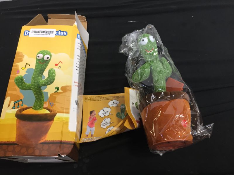 Photo 2 of Kids Toys Talking Dancing Cactus Toy Plush Interactive Toys for Toddler Repeating Singing Electronic Plush Figure Toys for Baby Boys Girls Birthday Talk Cactus Toys Repeat What You Say (Box) (NEEDS 3 AAA BATTERIES)
