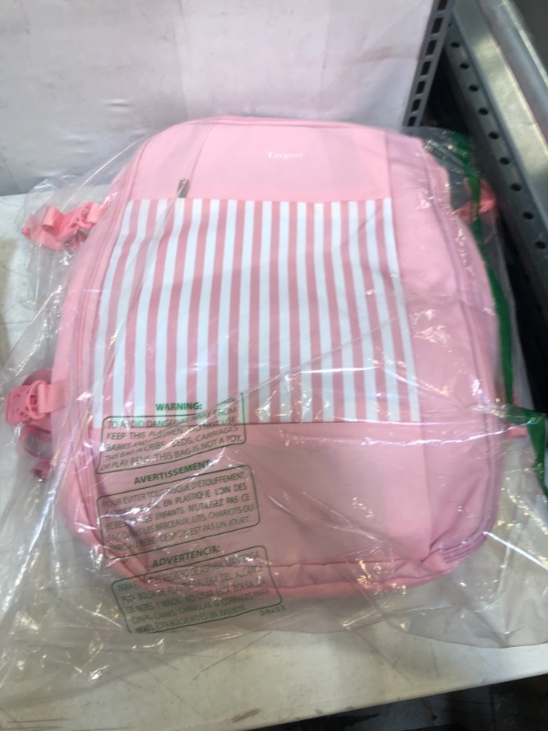 Photo 1 of Carry on Backpack, Travel Backpack Luggage for Women with Makeup Compartment, Flight Approved Weekender Bag Water Resistant Daypack Business Overnight Suitcase Backpacks, Pink
