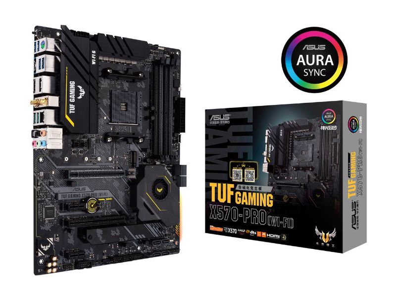 Photo 1 of ASUS TUF Gaming X570-PRO (WiFi 6) AMD AM4 (3rd Gen Ryzen ATX Gaming Motherboard (PCIe 4.0, 2.5Gb LAN, BIOS Flashback, HDMI, USB 3.2 Gen 2, Addressable Gen 2 RGB Header and Aura Sync)
