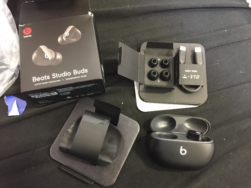 Photo 2 of Beats Studio Buds – True Wireless Noise Cancelling Earbuds – Compatible with Apple & Android, Built-in Microphone, IPX4 Rating, Sweat Resistant Earphones, Class 1 Bluetooth Headphones - Black
