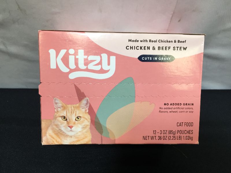 Photo 2 of Amazon Brand - Kitzy Wet Cat Topper, Cuts in Gravy, No Added Grain, 12-3 OZ (12 Count)
