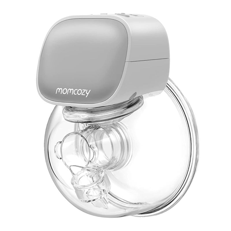 Photo 1 of Momcozy Wearable Breast Pump - Hands-Free Breast Pump with 2 Mode & 5 Levels, Portable Electric Wearable Breast Pump, Breastpump Can Be Worn in-Bra (24mm, Gray)
