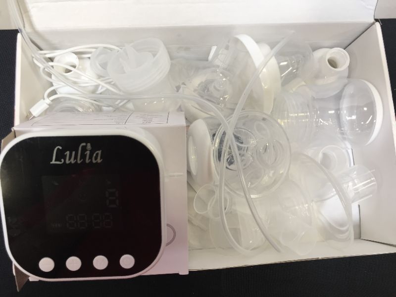 Photo 2 of Double Electric Breast Pump, Portable Pain Free Breast Feeding Milk Strong Suction Pump with 2 Size of Flanges,Quiet Rechargeable Pump for Travel and Home,3 Modes and 9 Levels Backflow Protector
