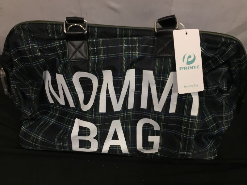 Photo 1 of Childhome The Original Mommy Bag, Large Baby Diaper Bag, Mommy Hospital Bag, Large Tote Bag, Mommy Travel Bag, Baby Bag, Pregnancy Must Haves, (Green With Stripes)
