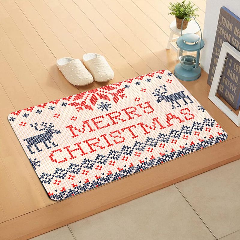Photo 1 of 31.5"×20" Washable Christmas Rugs for Bathroom Kitchen Bedroom, Non-Slip Super Soft Flannel Merry Christmas Door Mats Indoor, Large Personalized Christmas Door Mat for Christmas Decorations
