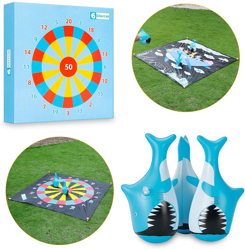 Photo 1 of Gdaytao Outdoor Games for Kids, Flarts Lawn Games with 3 Tumbler Darts, Outdoor Toys for Kids and Adults, Outside Sports Games for Boys Girls Family Age 3 4 5 6 7 8 9 10 11 12 Years Old and Up
