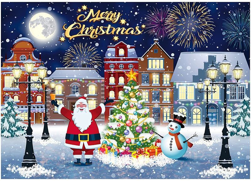Photo 1 of Christmas Puzzles for Adults 1000 Pieces - Snow Scene Holiday Puzzles Kids Educational Intellectual Home Decor Jigsaw Puzzle 27 X 20 Inch FACTORY SEALED