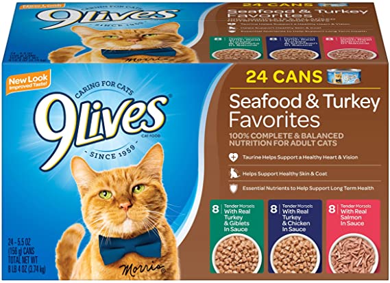 Photo 1 of 9 Lives Seafood and Turkey Favorites Variety Pack Canned Cat Food ---- EXP 12/032022