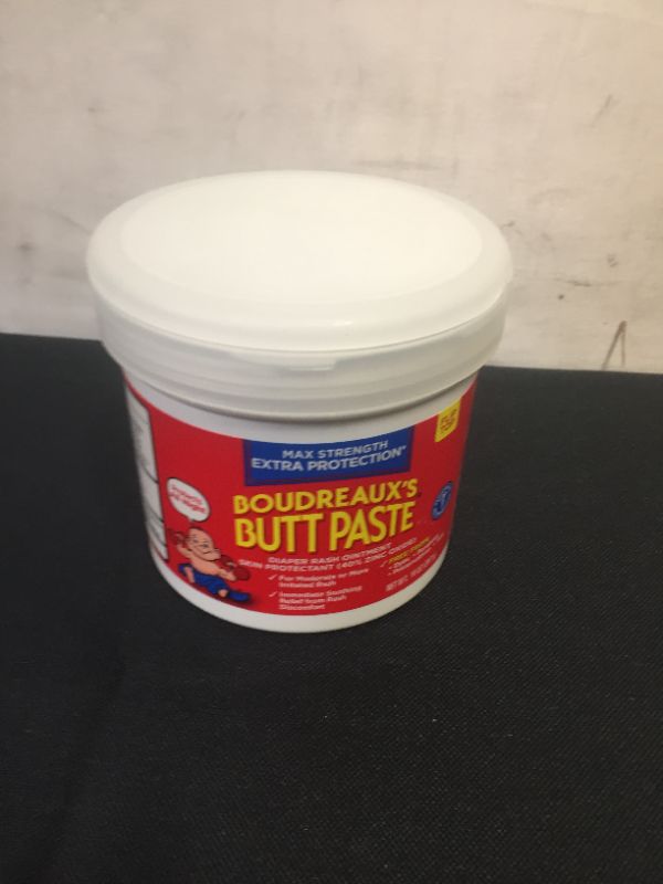 Photo 2 of Boudreaux's Butt Paste Maximum Strength Diaper Rash Ointment, 14 oz Jar -- EXP 02/2023
