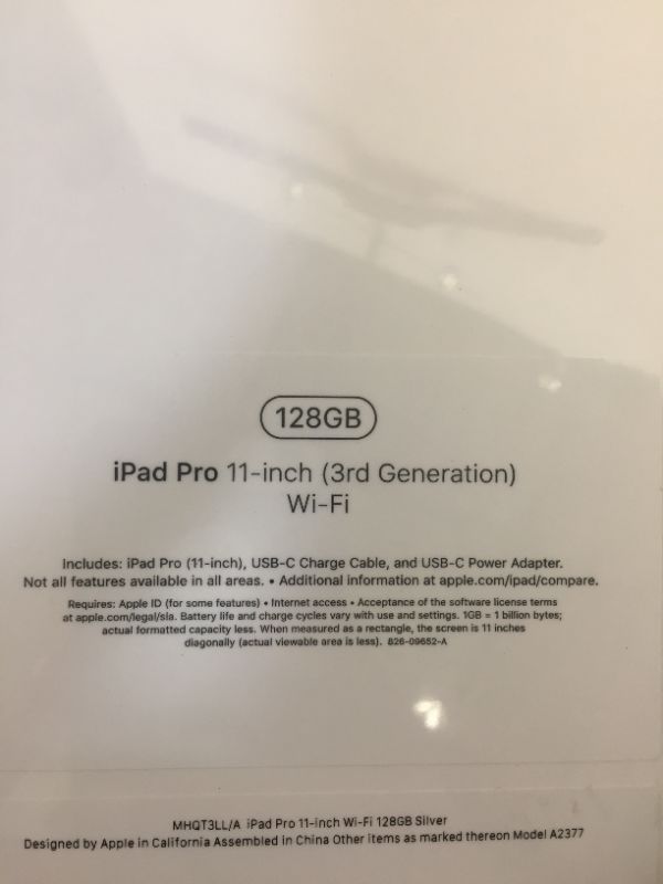 Photo 6 of 2021 Apple 11-inch iPad Pro (Wi?Fi, 128GB) - Silver ---- FACTORY SEALED 
