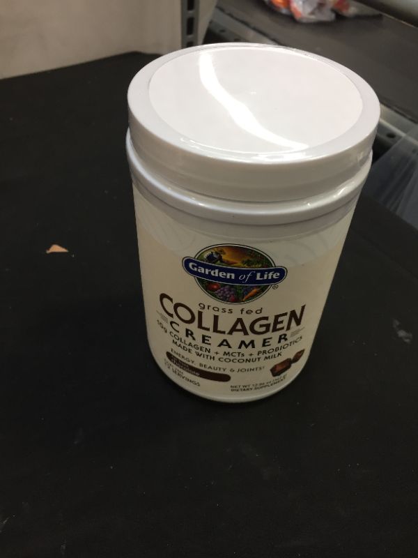 Photo 2 of  Garden of Life Grass Fed Collagen Creamer, Chocolate, 12.06 oz (342 g) bb 02/22