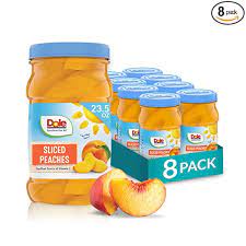 Photo 1 of  Dole Yellow Cling Sliced Peaches in 100% Fruit Juice, Jarred Peaches, 23.5 Oz exp- 11/28/21 