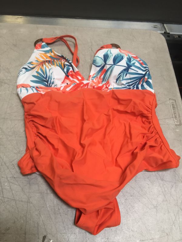 Photo 2 of CUPSHE Ellianna Tropical O-Ring One Piece Swimsuit---LARGE---
