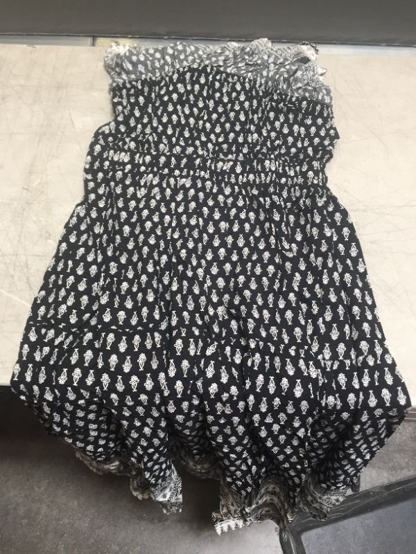 Photo 1 of CUPSHE Nicole Ruffle Strapless Ethnic print Dress---MEDIUM---
