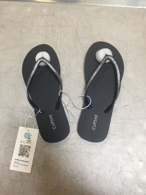 Photo 2 of CUPSHE Noire Minimalist Flip Flops---SIZE 8---
