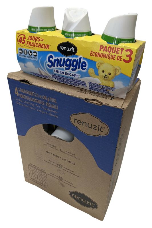 Photo 1 of [12-PACK] Renuzit Snuggle Solid Gel Air Freshener, Linen Escape Scent, 7 Oz Each