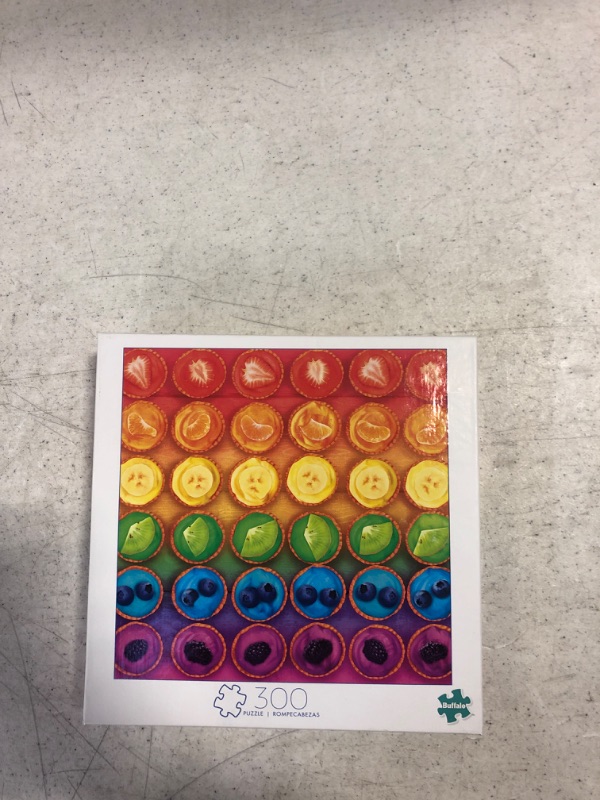 Photo 2 of 300 PC LG Format Jigsaw Puzzle Rainbow Tarts EUC 2021 Release Pretty
