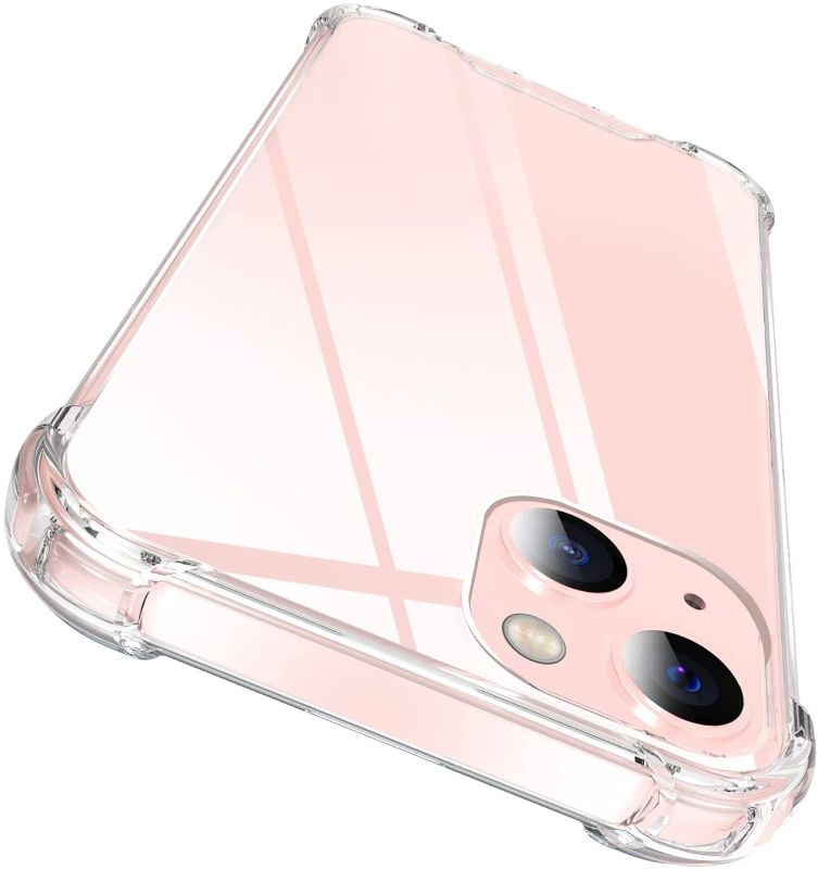 Photo 1 of 2x RAXFLY Compatible with iPhone 13 Case Shockproof [Crystal Clear] [Shock-Absorption Corners] [Hard Back with Soft Edge] Compatible for iPhone 13 Protective Case 6.1 Inch Transparent