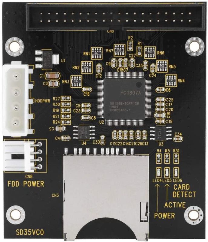 Photo 1 of Zopsc Computer Connectors, SD Memory Card to 3.5inch 40Pin Male, IDE Hard Disk Drive Adapter Secure Digital Converter, IDE Hard Disk Drive Adapter, Compatible with DOS/Linux/Windows 98SE/Me/XP
