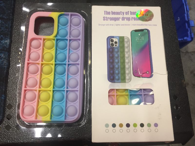 Photo 2 of 2x Pop It Phone Case Compatible with iPhone 12  - Rainbow
