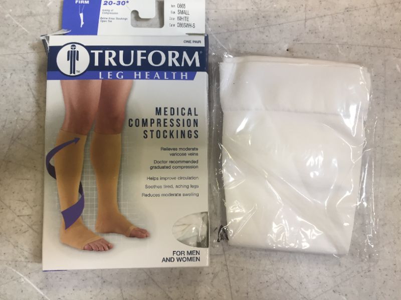 Photo 2 of Truform 20-30 mmHg Compression Stocking for Men and Women, Knee High Length, Open Toe
Size:S