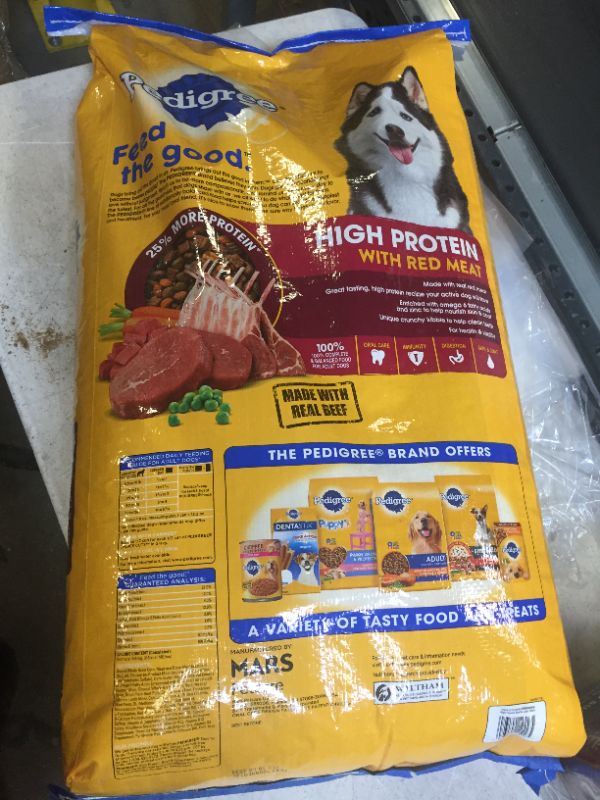 Photo 3 of Pedigree High Protein Beef & Lamb Flavor Adult Complete & Balanced Dry Dog Food - 46.8lbs
Best Before: Jan 2022