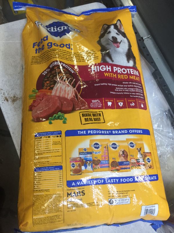 Photo 1 of Pedigree High Protein Beef & Lamb Flavor Adult Complete & Balanced Dry Dog Food - 46.8lbs
Best Before: Jan 2022