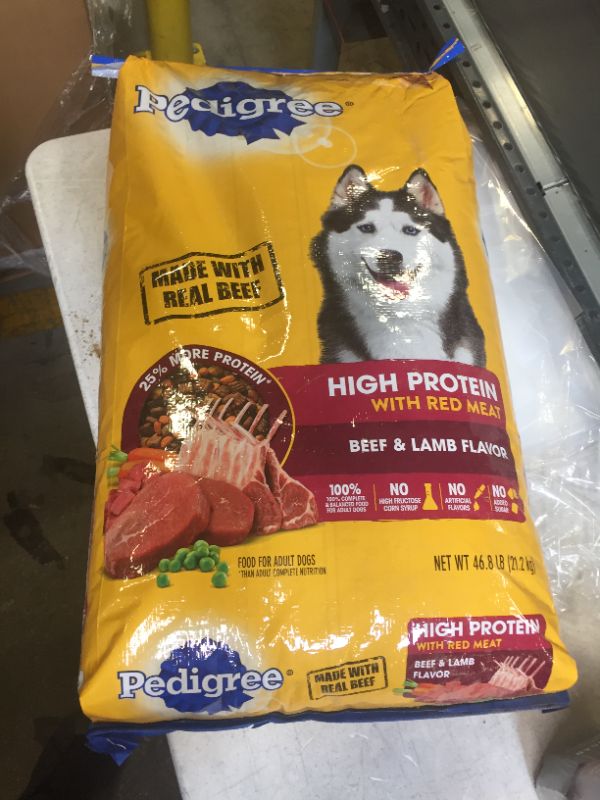 Photo 2 of Pedigree High Protein Beef & Lamb Flavor Adult Complete & Balanced Dry Dog Food - 46.8lbs
Best Before: Jan 2022
