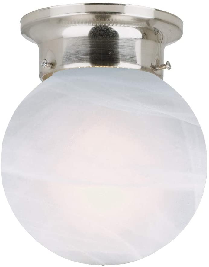 Photo 1 of Design House 511592 Millbridge 1-Light Ceiling Mount, 6.75 6-Inch, Satin Nickel, No Pull Chain
