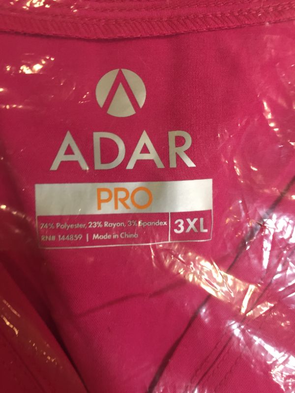 Photo 2 of Adar Pro Movement Booster Scrub Set for Women - Sweetheart V-Neck Scrub Top & Yoga Jogger Scrub Pants--size 3XL 