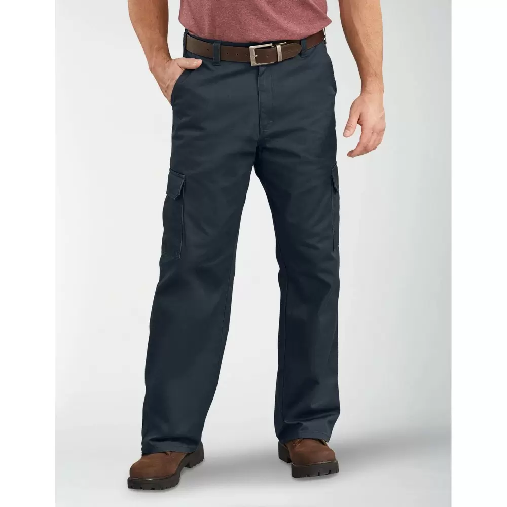 Photo 1 of Dickies Men's Loose Fit Straight Leg Cargo Pants - Dark Navy 36x34, Dark Blue