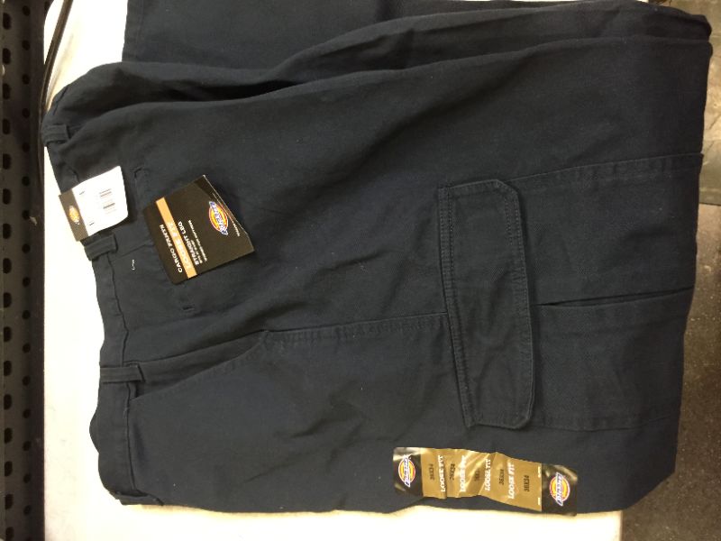 Photo 3 of Dickies Men's Loose Fit Straight Leg Cargo Pants - Dark Navy 36x34, Dark Blue