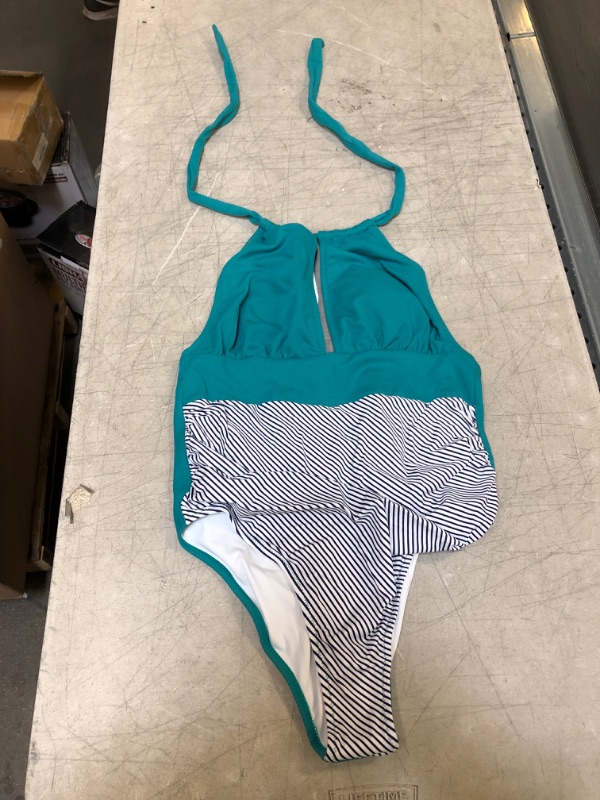Photo 1 of Keeping You Accompanied Stripe One Piece Swimsuit, Large
