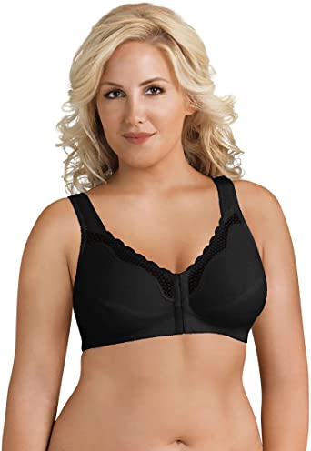 Photo 1 of Exquisite Form FULLY #5100531 Cotton Soft Cup Full-Coverage Posture Bra, Lace, Front Closure, Wire-Free size 38D
