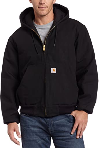 Photo 1 of Carhartt Men's Loose Fit Firm Duck Insulated Flannel-Lined Active Jacket, Medium
