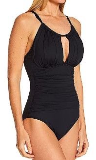 Photo 1 of La Blanca Women's Island Goddess High Neck Keyhole One Piece Swimsuit (Size 12)