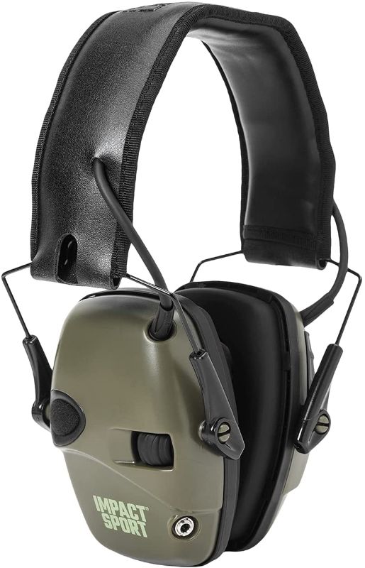 Photo 1 of Howard Leight by Honeywell Impact Sport Sound Amplification Electronic Shooting Earmuff, Green
