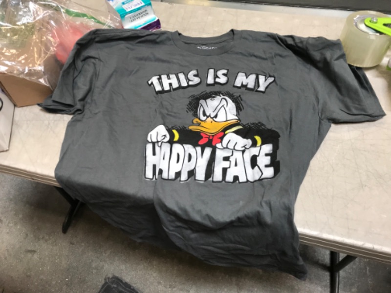 Photo 2 of Donald Duck Angry Grumpy This Is My Happy Face T-shirt (2XL)