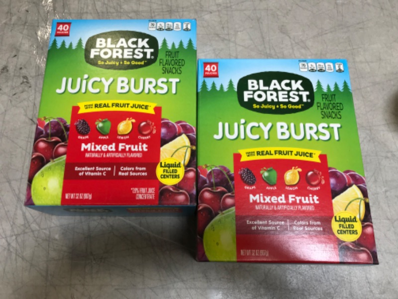 Photo 2 of Black Forest Fruit Snacks Juicy Bursts, Mixed Fruit, 0.8 Ounce (40 Count) -- 2 PACK, Best Before SEP 24 2021