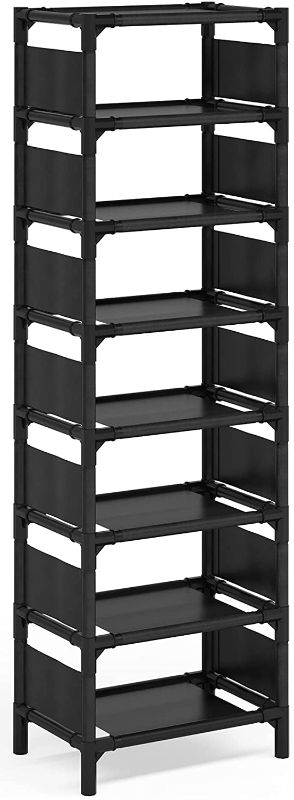 Photo 1 of 8 Tiers Vertical Shoe Rack , Narrow Shoe Shelf Space Saving Shoe Organizer for Entryway Door
