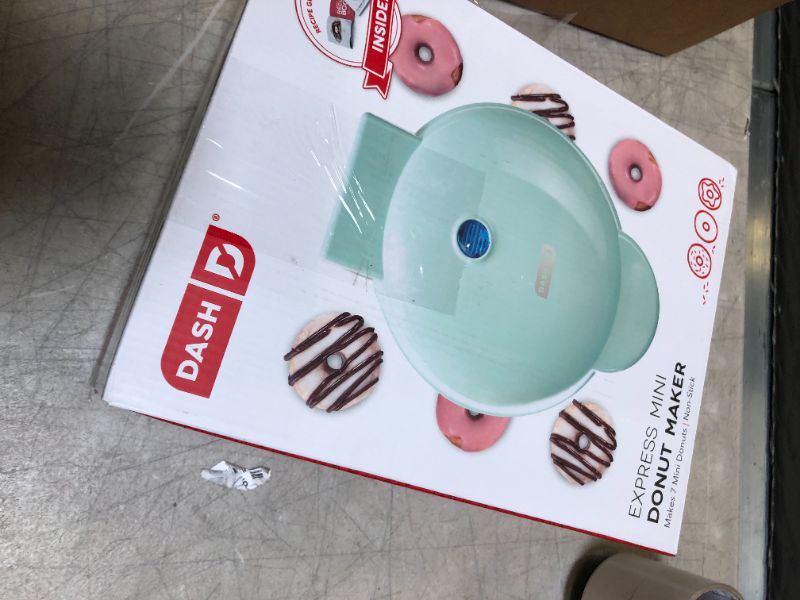 Photo 1 of Dash Mini Donut Maker Machine for Kid-Friendly Breakfast, Snacks, Desserts & More with Non-stick Surface, Makes 7 Doughnuts - Aqua
