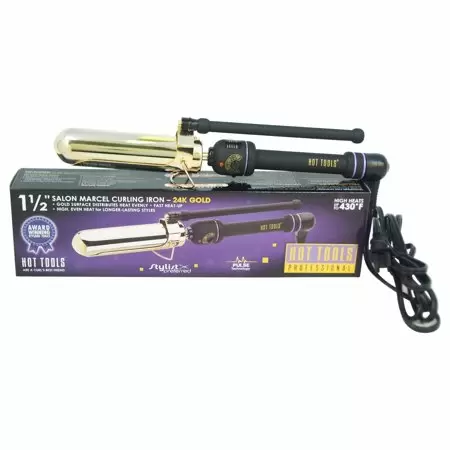 Photo 1 of HOT TOOLS 1182 Marcel Curling Iron, Gold/Black, 1 1/2 Inches
