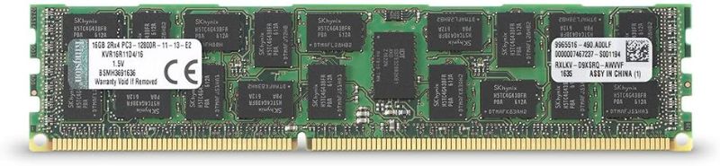 Photo 1 of Kingston Technology ValueRAM 16 GB 1600MHz DDR3 (PC3-12800) ECC Reg CL11 DIMM DR x4 Server Memory KVR16R11D4/16
